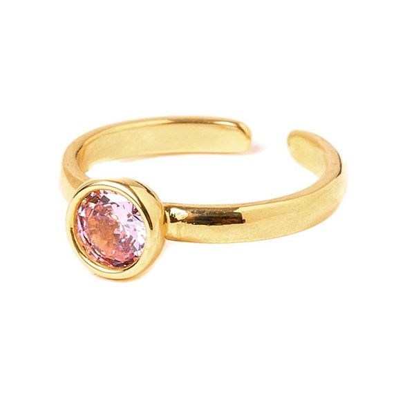 Anel Italiano Redondo com Banho em Ouro 18k Rosa