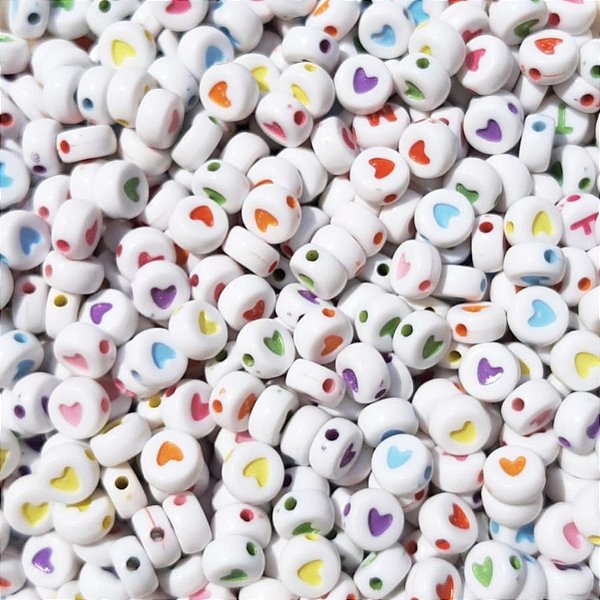 Aprox 100pçs Miçanga Para Pulseiras E Colares Branco 10 gramas