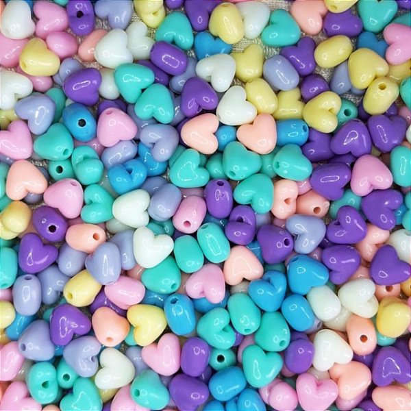 Aprox 100pçs Miçanga Para Pulseiras E Colares Colorido 10mm 45 gramas