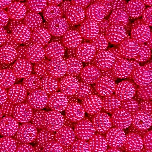 Aprox 100 Perolas Craqueladas 10mm Amora Abs Pink