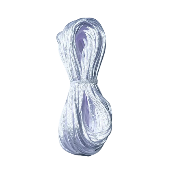 10 metros fio acetinado rabo de rato 1mm branco