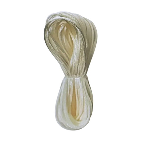 10 metros fio acetinado rabo de rato 1mm creme