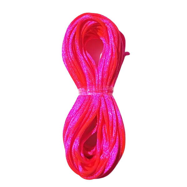 10 metros fio acetinado rabo de rato 1mm rosa neon