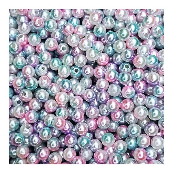 Aprox 1000 Perolas Com Furo 6mm Tie Dye P Pulseiras E Colares Biju