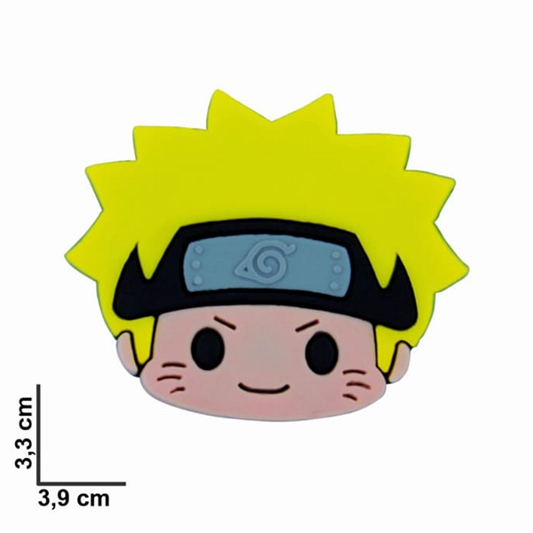 2 un Aplique Naruto emborrachado 3,3cm x 3,9cm para Acessórios e Enfeites.