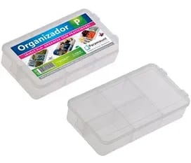 Organizador P Retangular 5 Divisórias Com Tampa 16x9x3,5