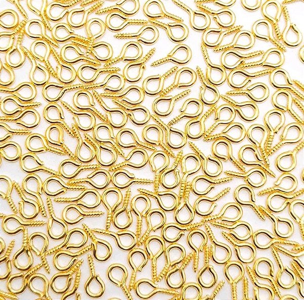 100 Mini Pitão P Artesanatos Chaveiros Em Resina Dourado 5x10mm