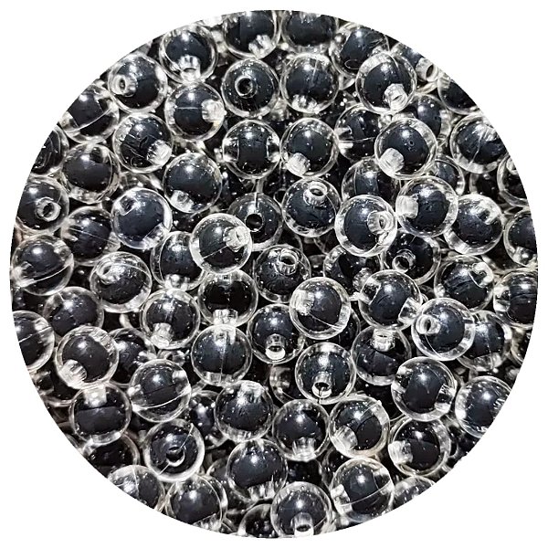 Aprox 300 Miçangas Pérola Preta Bola 8mm Passante para bijuteria 80g