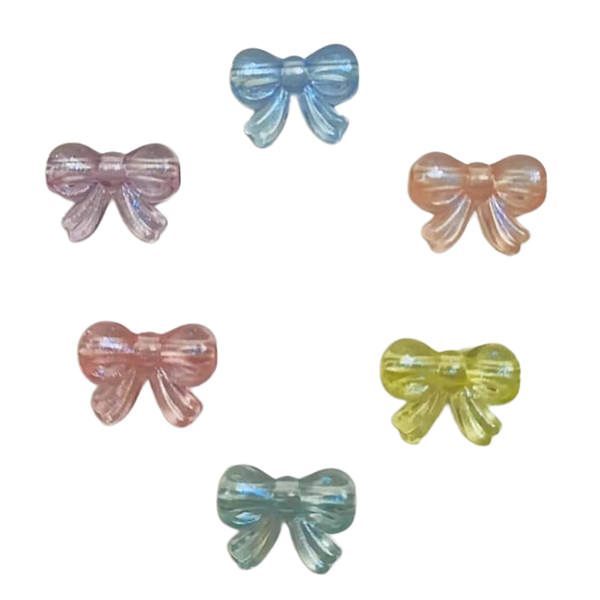 Kit com 50 Miçangas Infantil Entremeio Laço para Pulseira cor Colorido