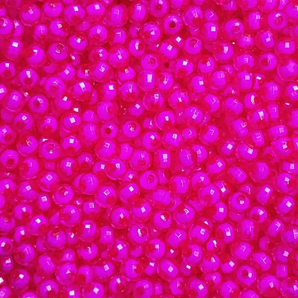 500 Pérolas Miçangas Sextavada 6mm Facetada cor Pink