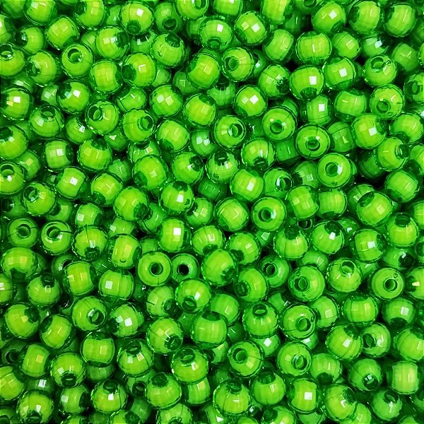 500 Pérolas Miçangas Sextavada 6mm Facetada cor Verde Médio