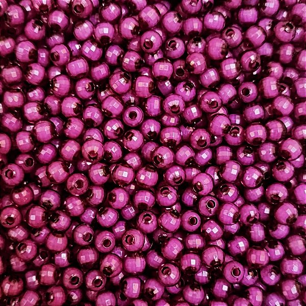 500 Pérolas Miçangas Sextavada 6mm Facetada cor Roxo