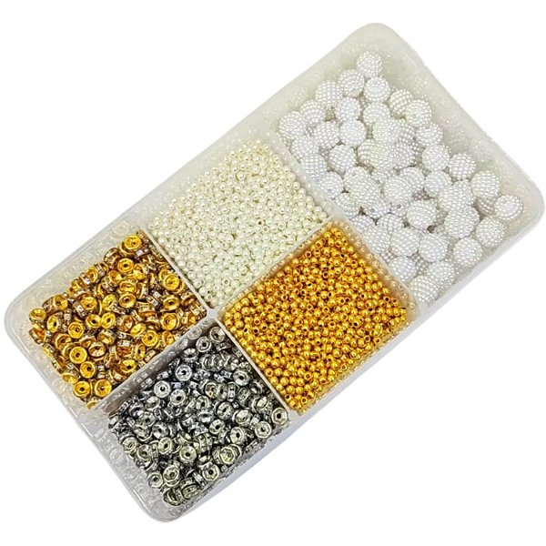 Kit 4700 Miçangas Pérolas Pequenas Rondelle Bijuteria Geral