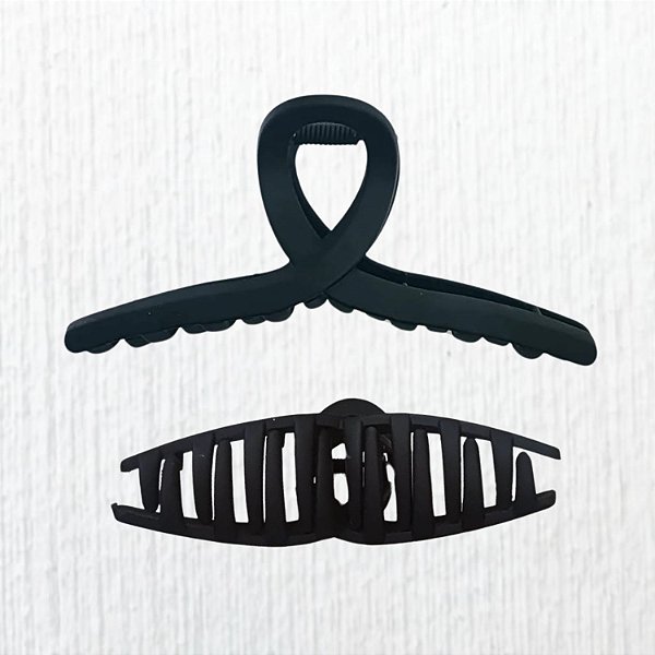 1 pç Prendedor de Cabelo Piranha Presilhas Grande cor Preto