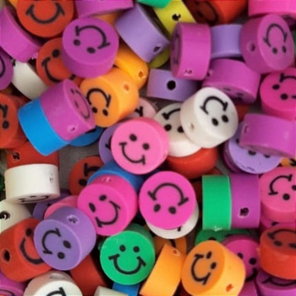 100 Uni. Miçanga De Fimo Smile