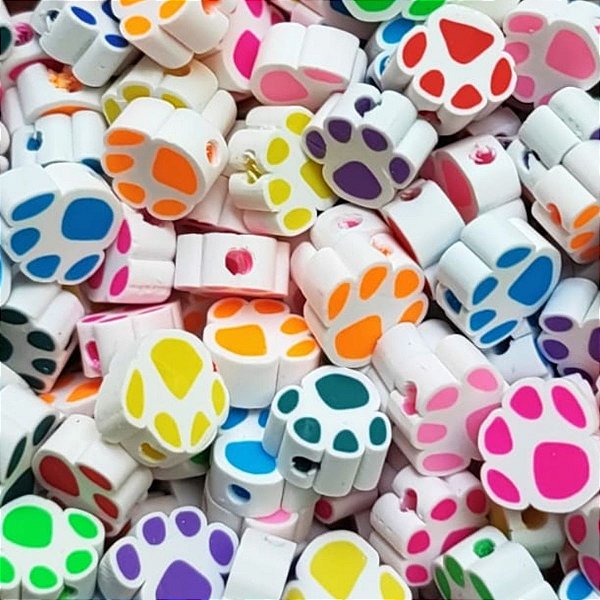 100 Uni. Miçanga De Fimo Pata