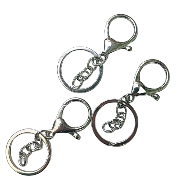 20 Pçs Fecho Mosquetão Argola Italiana P Chaveiro cor Prata