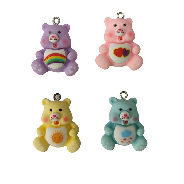 10 pçs Pingente de Ursinhos Carinhosos Urso Coloridos 2,5cm
