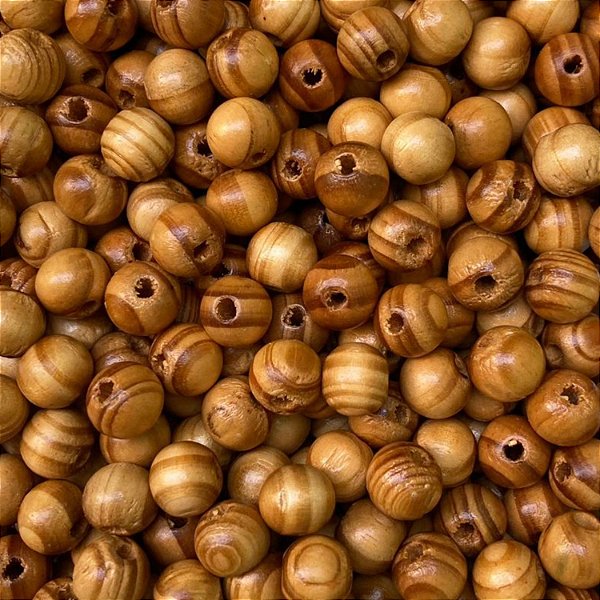 100 pçs Bola de Madeira Mesclada 16mm  Miçanga Castanha Artesanato