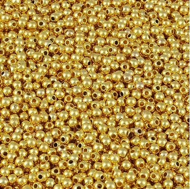 50g Perola abs 4mm dourada com furo