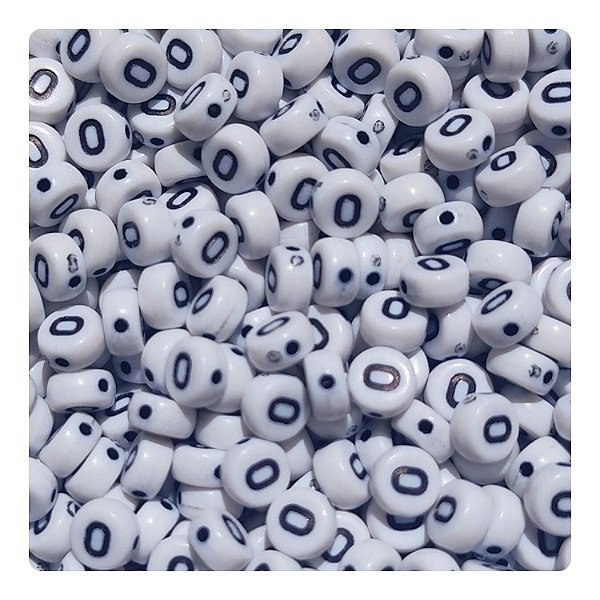 100 Miçangas Número 0 cor Branco e Preto Entremeio Bijuteria Artesanato