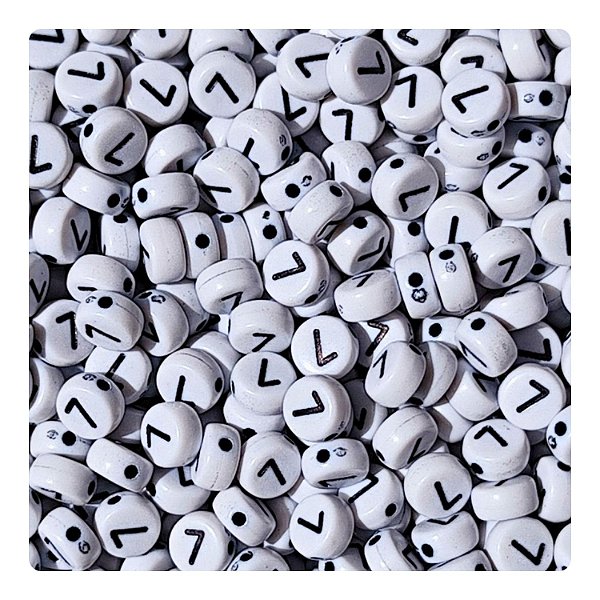 100 Miçangas Número 7 cor Branco e Preto Entremeio Bijuteria Artesanato