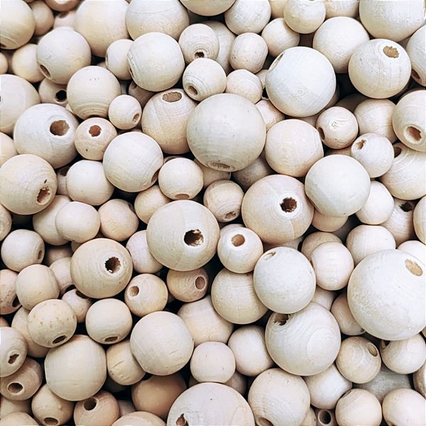 Miçanga Conta de Madeira 8/14/18mm Kit 10500pçs Artesanato