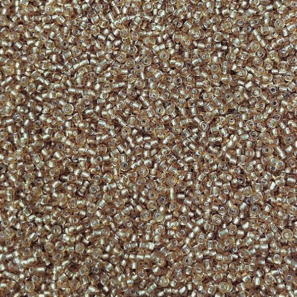 Miçangas 12/0 Kit com 40g Cor Champanhe p/ Bijuterias Artesanato