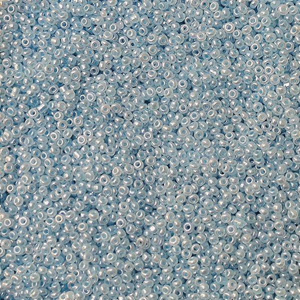 Miçangas 12/0 Kit com 40g Cor Azul Claro p/ Bijuterias Artesanato