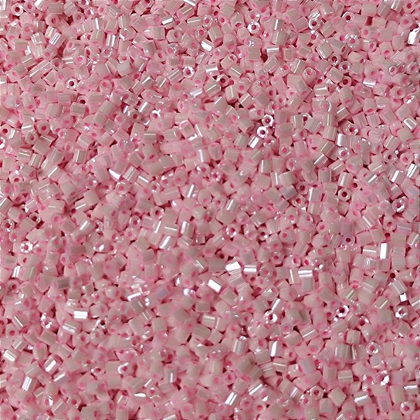 Miçangas 12/0 Kit com 40g Cor Vidrilho Rosa p/ Bijuterias Artesanato
