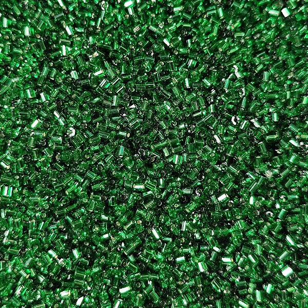 Miçangas 12/0 Kit com 40g Cor Vidrilho Verde Bandeira p/ Bijuterias Artesanato