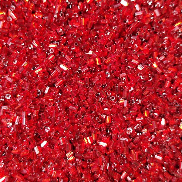 Miçangas 12/0 Kit com 40g Cor Vidrilho Vermelho p/ Bijuterias Artesanato