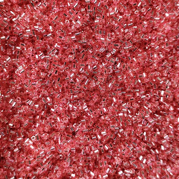 Miçangas 12/0 Kit com 40g Cor Vidrilho Rose p/ Bijuterias Artesanato