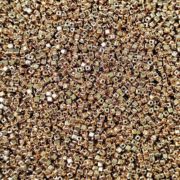 Miçangas Entremeio Kit com 40g Espaçador Quadrado Dourado ABS p/ Bijuterias Artesanato