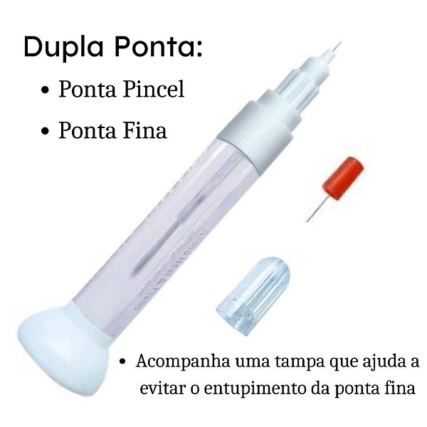 2000 Caneta Base Tubo Ponta Dupla Aplicadora Esmalte Desenhos Reparo Carros