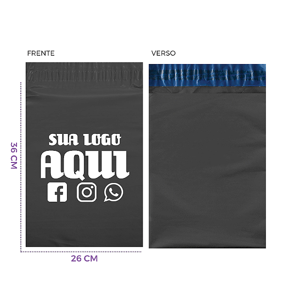 ENVELOPE DE SEGURANÇA 26X36 PERSONALIZADO ECOLOGIO ECONOMICO (CINZA) 250 unid
