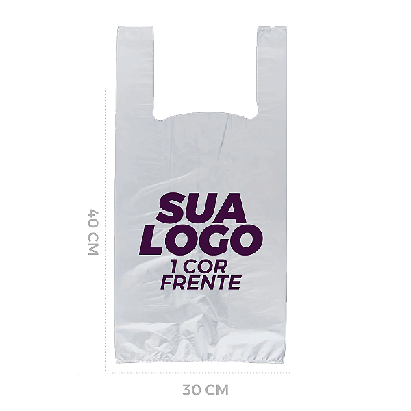 SACOLA ALÇA CAMISETA 30x40x0,04 (Branco)