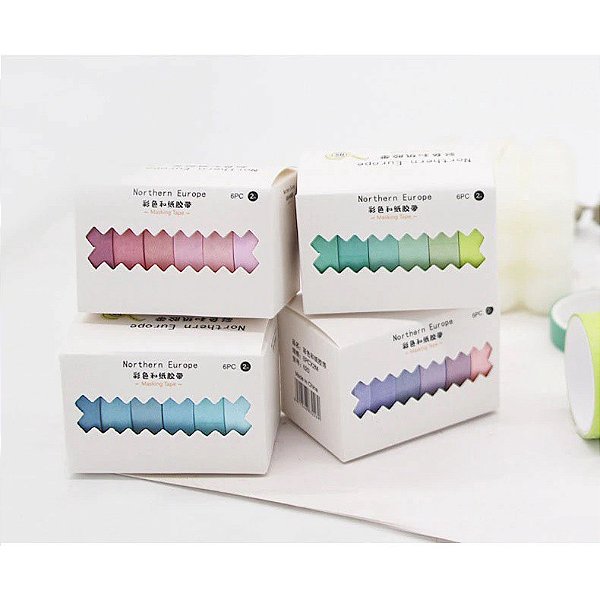 Kit 6 Washi Tape - Northern Europe - Rainbow