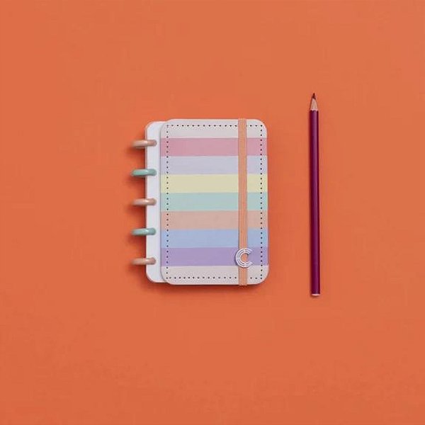 Caderno Inteligine - Caderno Inteligente - Arco-Íris Pastel