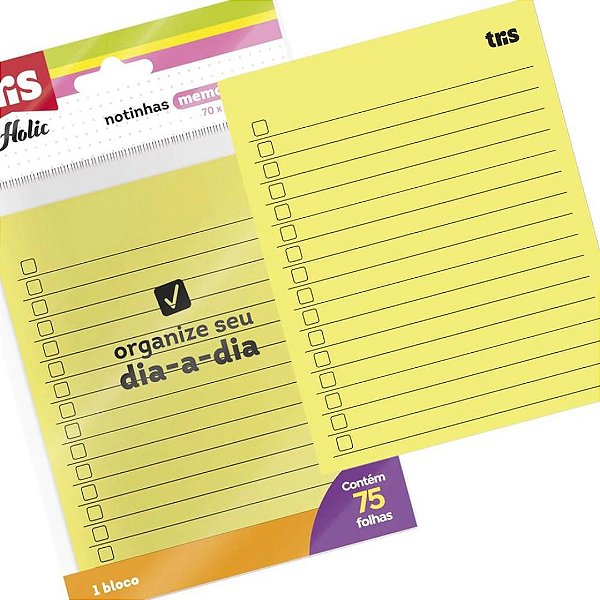 Notinhas Autoadesivo - Tris - Holic Cheklist 75 folhas (100x130mm)