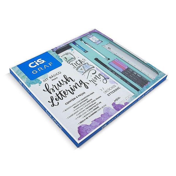 Kit Básico para Brush Lettering - CiS - 9 Peças