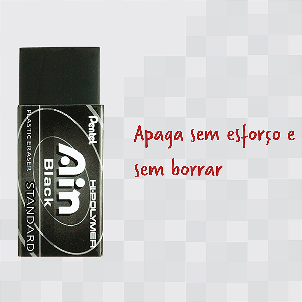 Borracha Hi-Polymer Ain - Pentel - Black