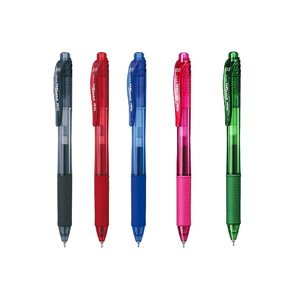 Kit Caneta Gel - Pentel - Energel-X c/ 5 Unidades