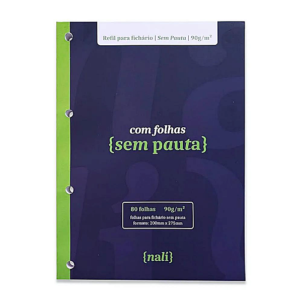 Refil para fichário A4 - {Nali} - Sem Pauta