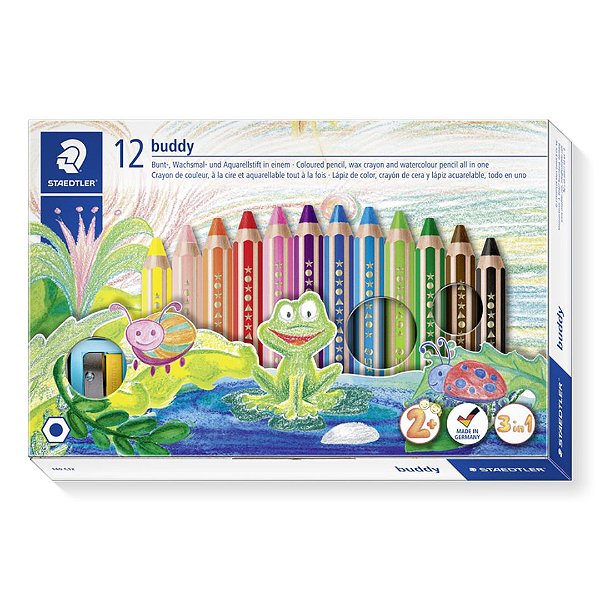 Lápis de Cor 3 em 1 - Staedtler - Buddy 12 Cores