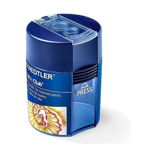 Apontador - Staedtler -  Noris Club Duplo (Padrão e Jumbo)  Blister Azul Marinho