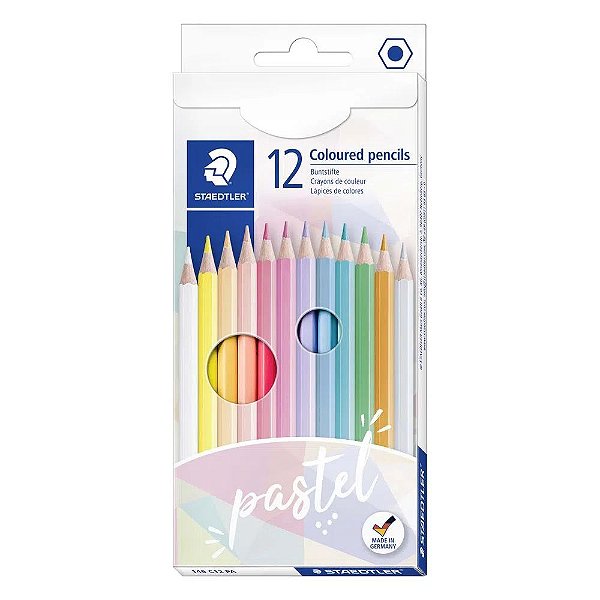 Lápis de Cor - Staedtler - 12 Cores Pastel - Duck Paper - Papelaria Online