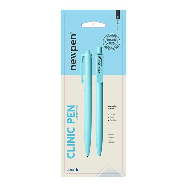Caneta Esferográfica - Newpen - Clinic Pen Antibacteria c/2 un