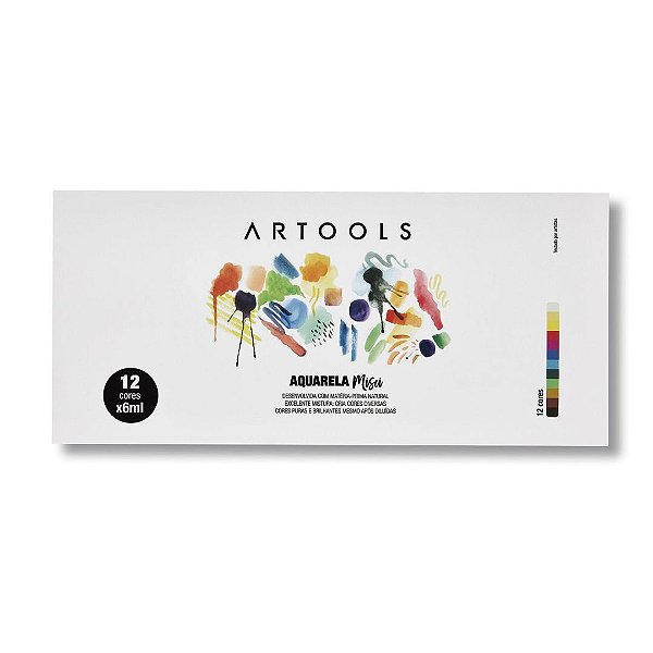 Aquarela Bisnaga - Artools - Misci 6ml 12 Cores