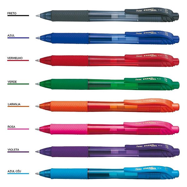 Caneta Gel - Pentel - Energel X Retrátil 0.7mm